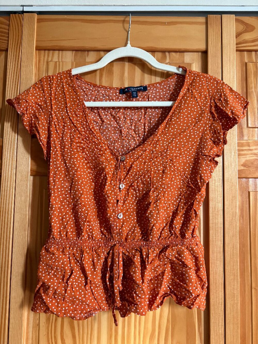 One Clothing Burnt Orange Polka Dot Short